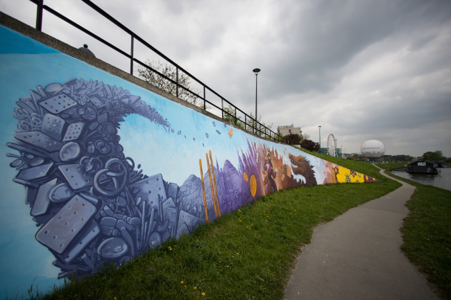 Kraków mural smok lajkonik mehes imp2k