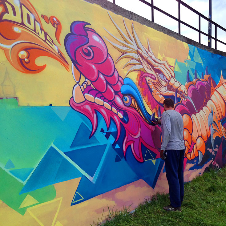 smoki w krakowie mural