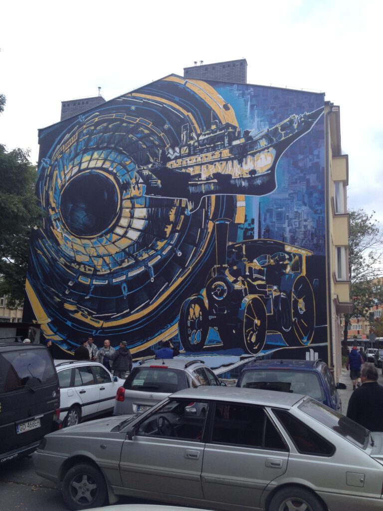 mural mehes tuse Kraków Akademia Górniczo Hutnicza