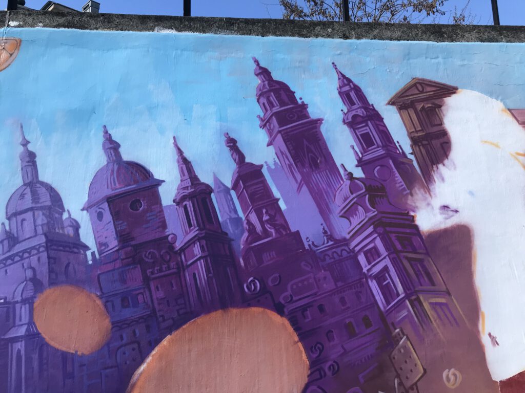 lajkonik mural Kraków mehes imp2k
